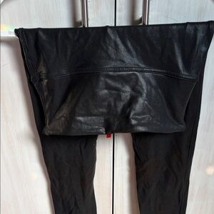 SPANX Black Faux Leather Leggings